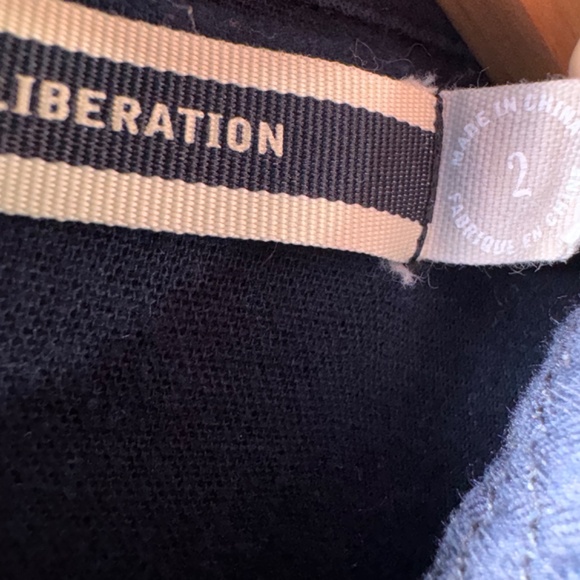 Daughters of the Liberation Women’s Size 2 Dark Blue 100% Cotton Snap Jacket - Picture 5 of 9